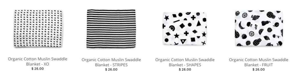 Organic Cotten Muslin Blankets $26
